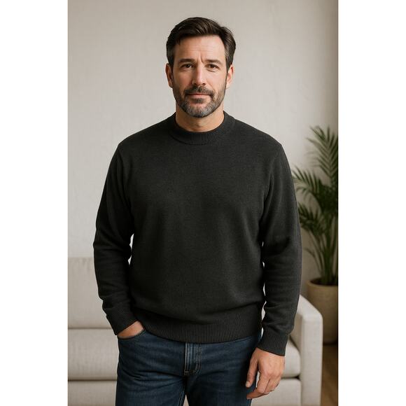 Vntg Consensus 100% Wool Sweater sz XL Minimalist Quietlux Classic Workwear - Picture 2 of 8